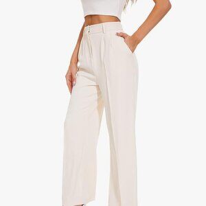FUNYYZO Dress Pants Women Solid Casual Work Pants Long Trousers - Large - NWT!